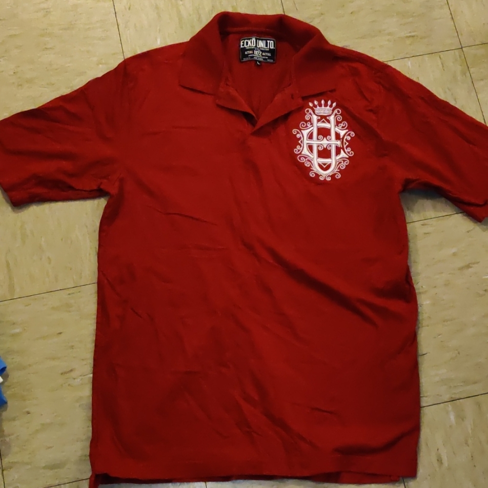 Men's Ecko Unltd Soft Red Polo Large